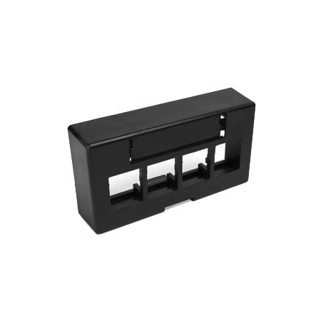 Leviton 4-Port Extended Faceplate Fits, Standard Modular Furniture 49910-EE4